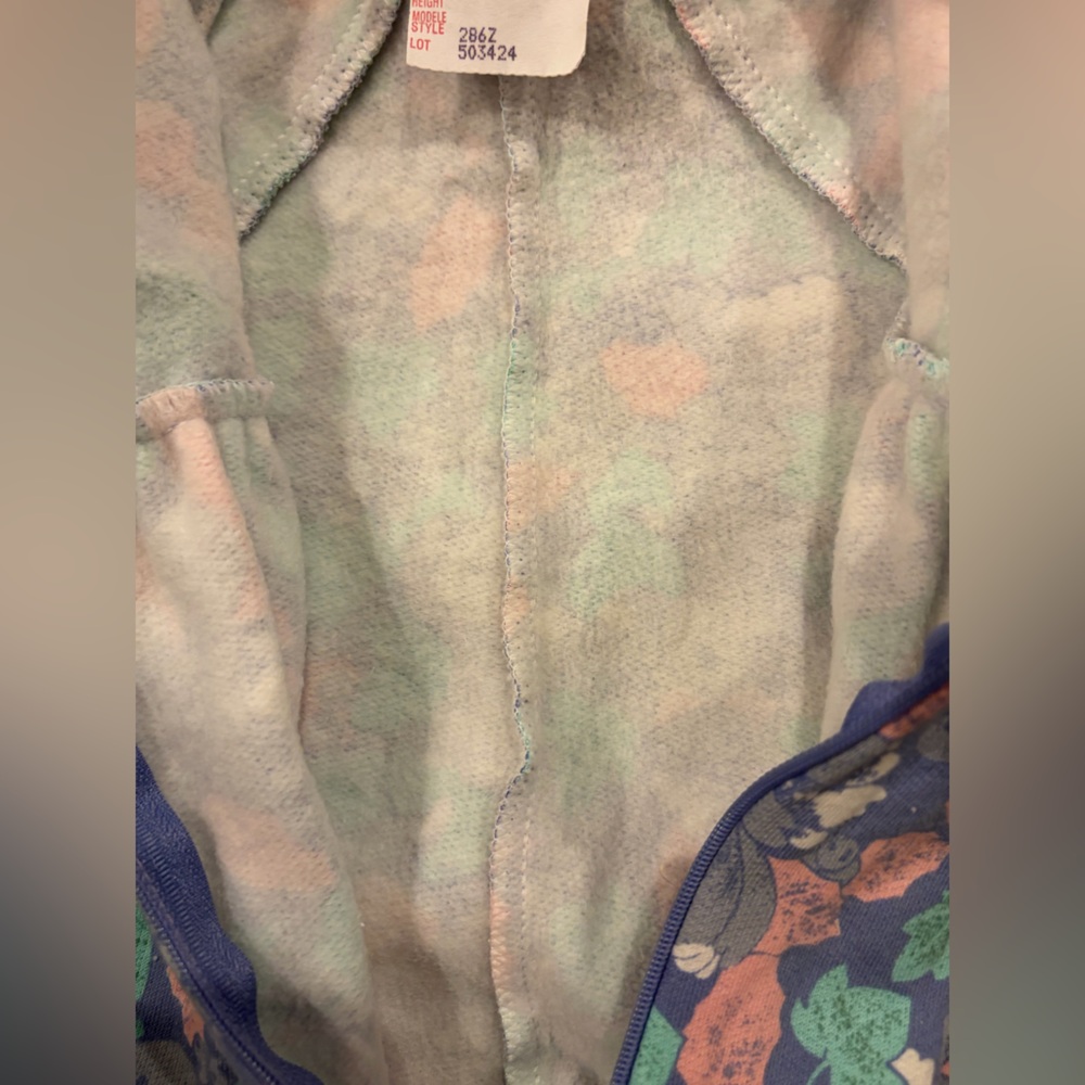 🇨🇦 Vintage Claire Bell Baby Hooded Pram Jacket Made in Canada Retro Fruit Floral - Picture 6 of 6